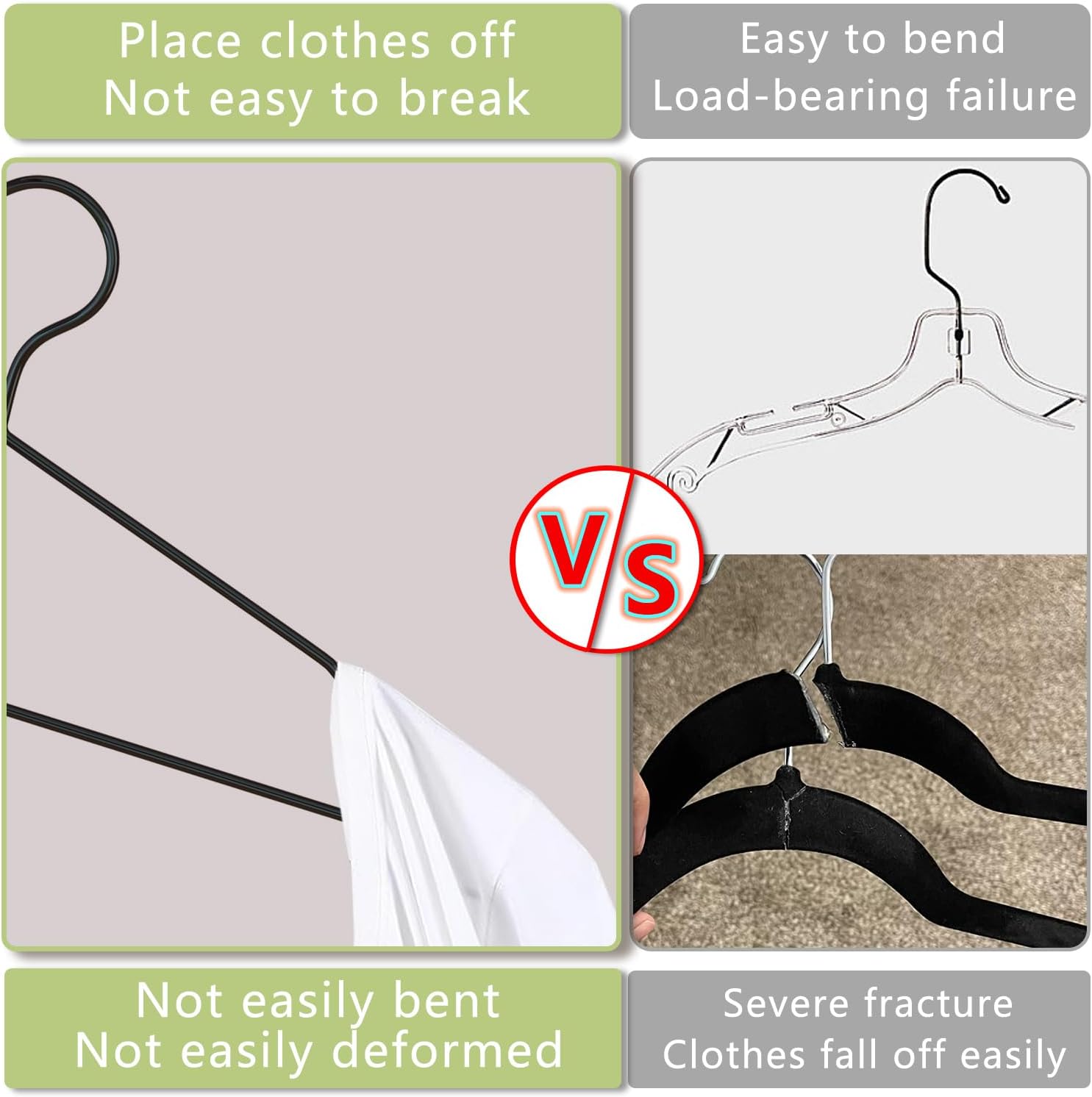 Freezer Organizer Bins，Upgraded Bottom Leak-Proof net，4 Pack and 40Pack+5 Clips Luxurious Hanger Set