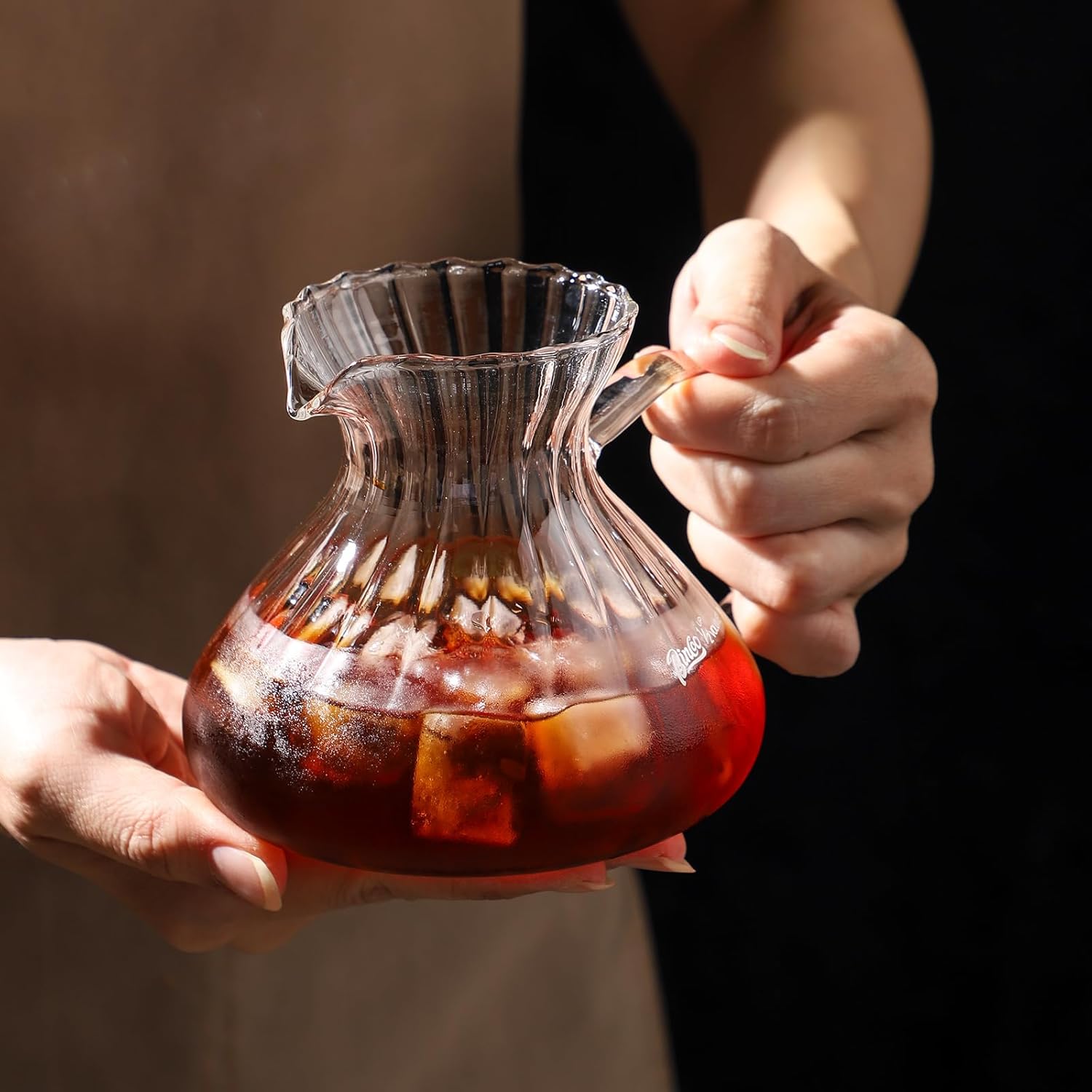 Bincoo Pour Over Coffee Maker Set,650ML Borosilicate Glass Carafe with Coffee Driper&50pcs Paper Filter,Glass Coffee Maker for Home Café Restaurant(Transparent)