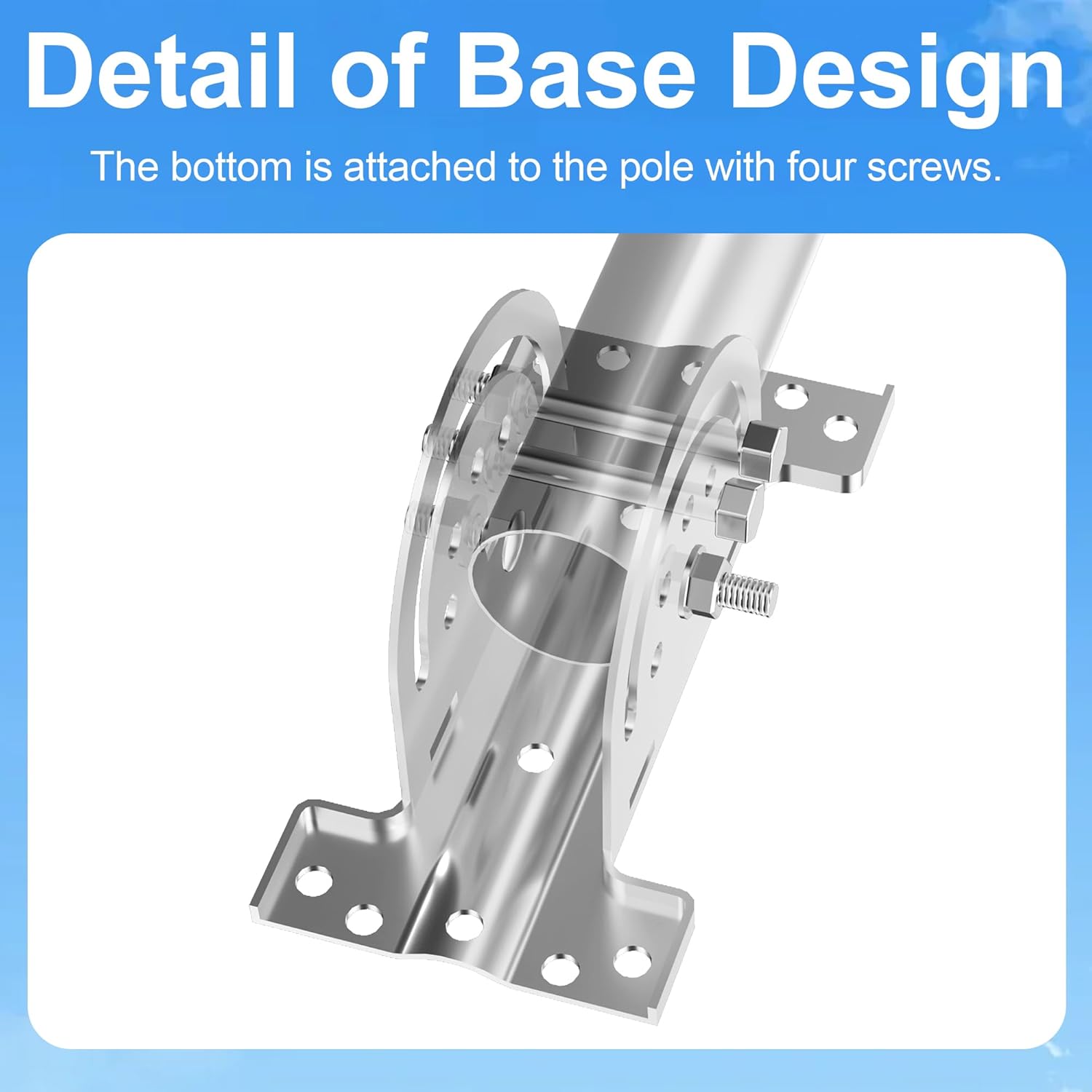 Starlink Gen 3 Roof Mount, 360-Degree Adjustable, Silver Metal Frame, Compatible with Starlink Gen 3 Antenna