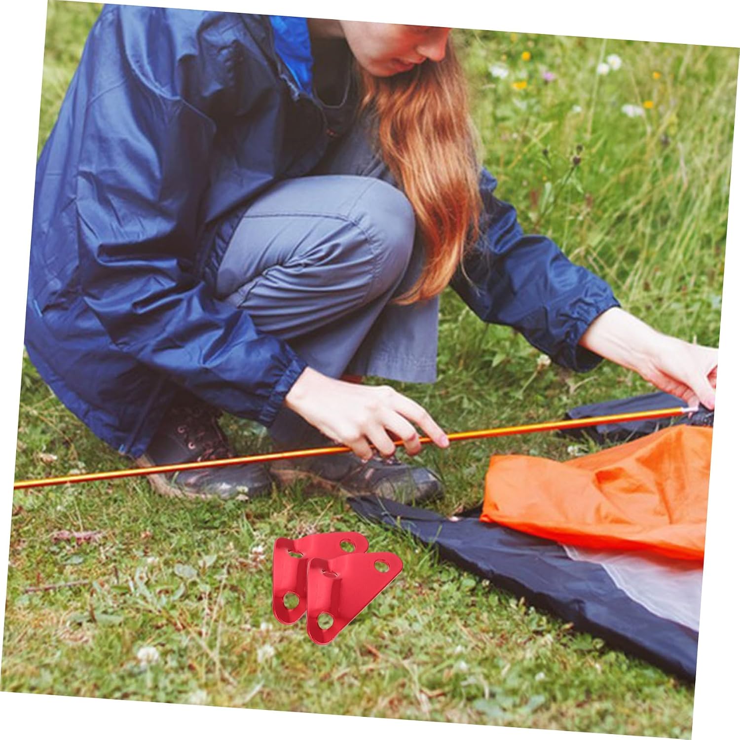 balacoo 20pcs High Strength Aluminum Alloy Tent Rope Tensioners Triangle Adjustment Buckles for Outdoor Camping Tarp Setup