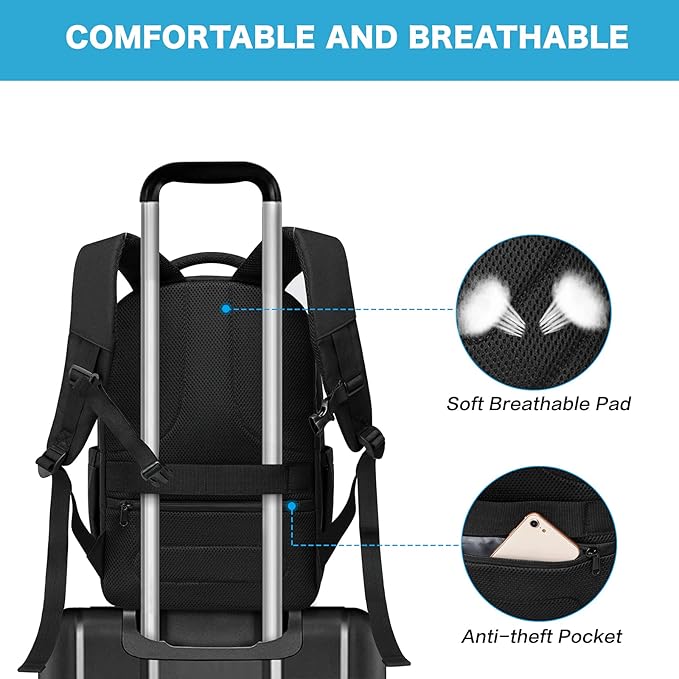 Morrales MOSISO impermeable para laptop 15.6-16 pulg 35L miniatura 5