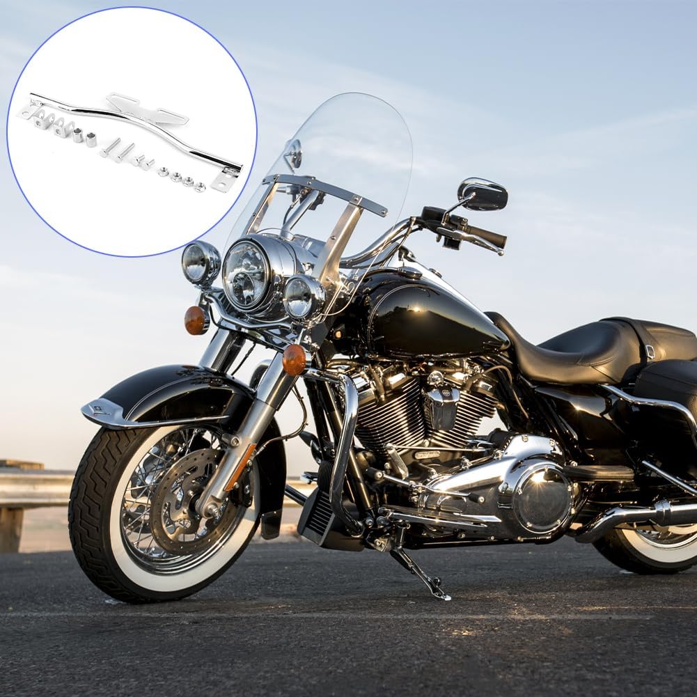 Joyzan Motorcycle Passing Light Bracket, Driving Pass Head LED Lamp Spotlight Mount Bar Kit Spot Fog Turn Signals Front Lighting Universal Aluminum Alloy Metal Holder Clamp Accessories Set Replacement