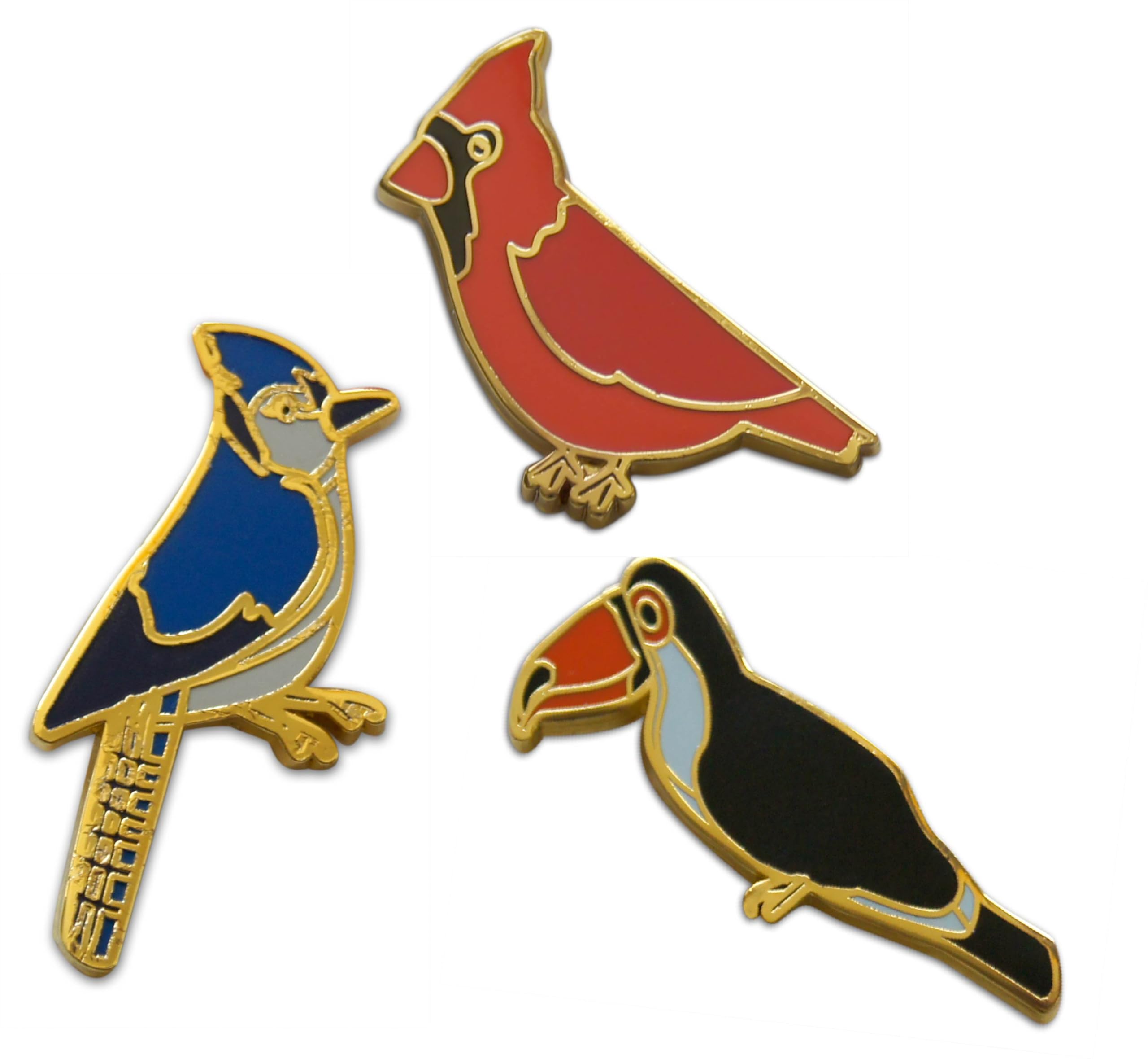 Novel Merk Bird – Flying Animal Lapel Pin, Hat Pin &amp; Tie Tack Set - with Clutch Back