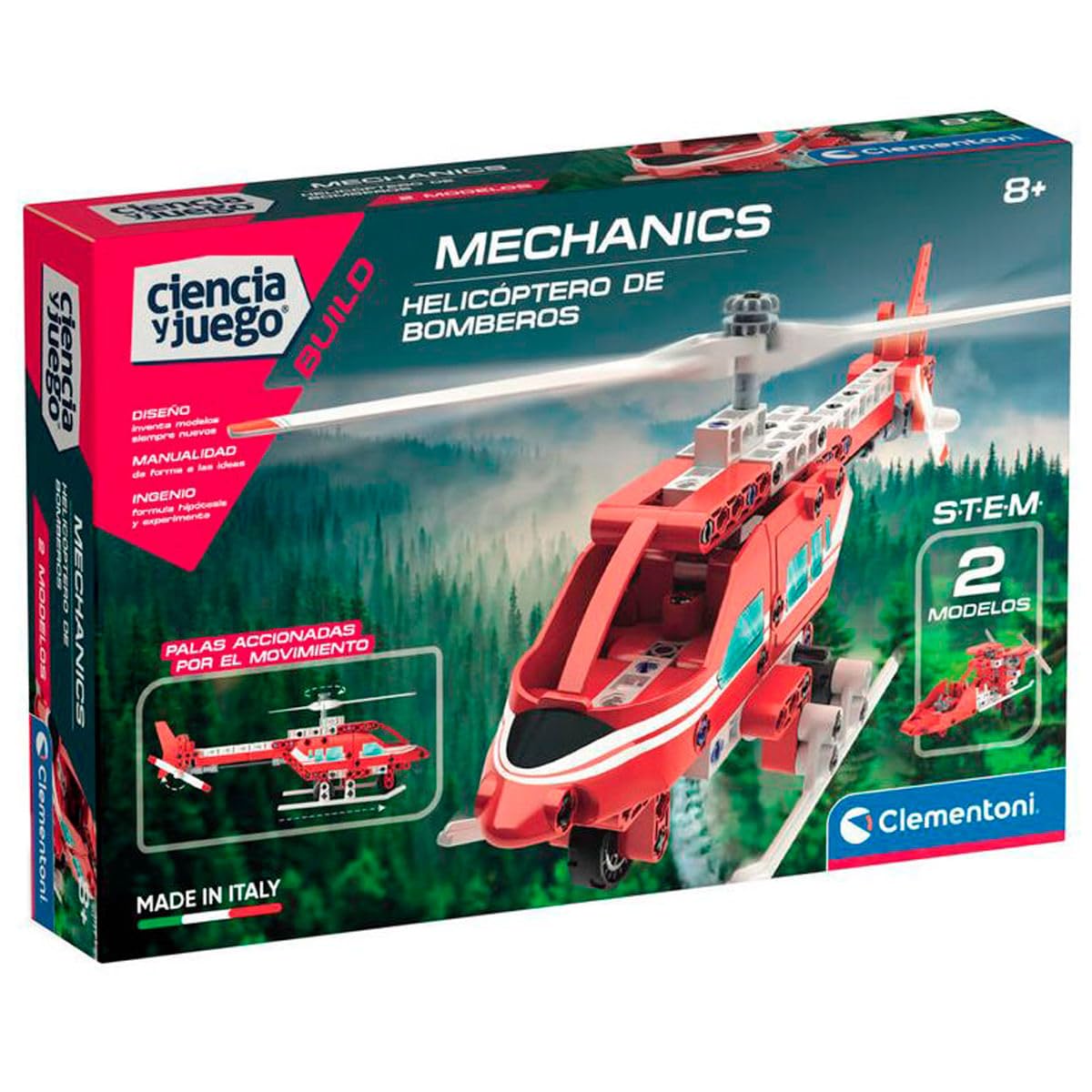 Amazon.com: Clementoni Mechanics Lab Fire Brigade Helicopter
