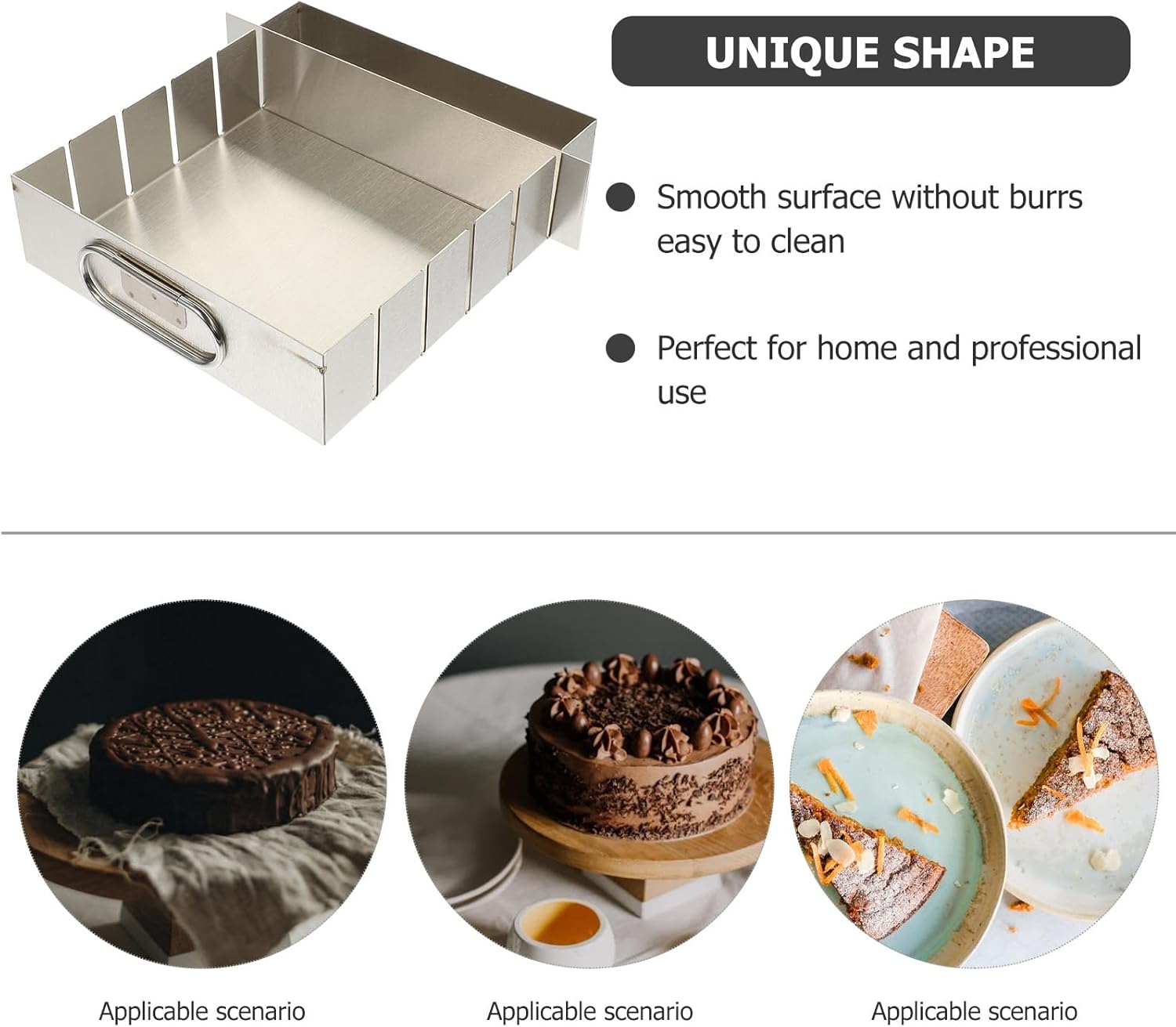 Luxshiny Nougat Candy Making Mold: Stainless Steel Non-Stick Rectangular Pan for Nougat, Brownie, and Candy - 7.87x7.08x1.96 Inch