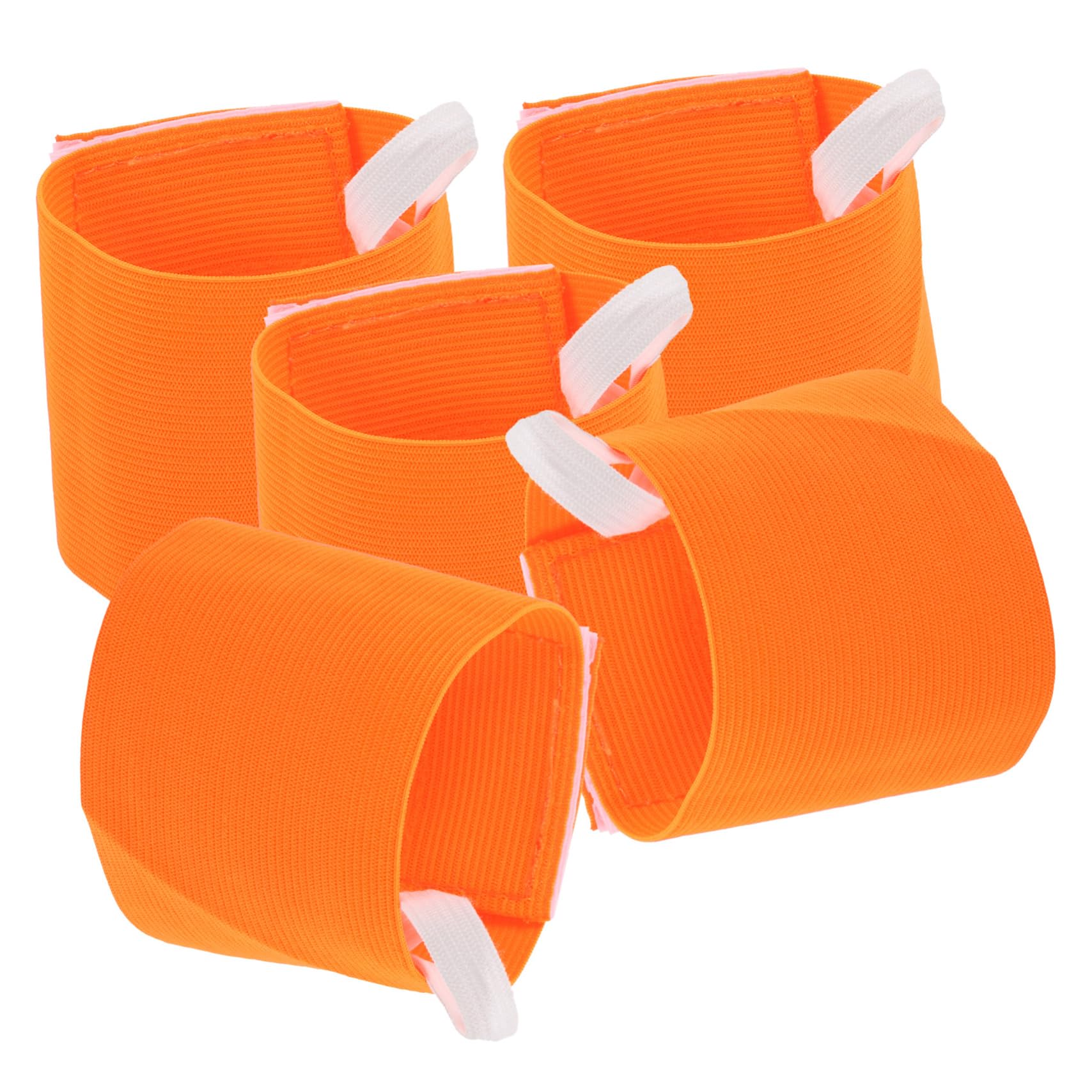TOYANDONA 5 Series Brazalete Antideslizante Fútbol Deportes Capitan Bandas Futbol Juvenil Capitan De Futbol Elastico Brazaletes Elásticos Ajustables Nylon Naranja 5 Piezas X 5