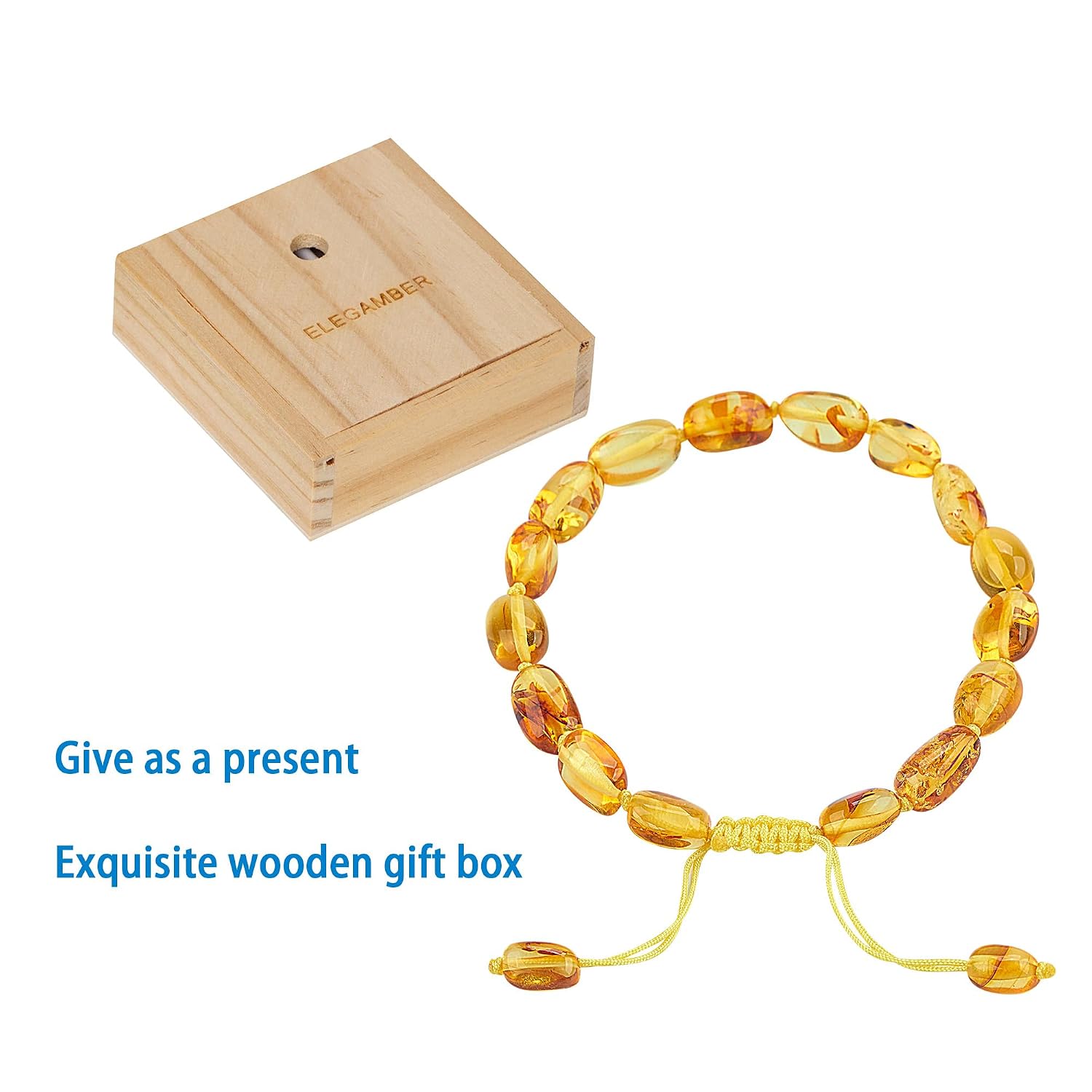 Baltic Amber raw Bracelet Gift Set -100% Certified and Authentic Premium Quality Raw Baltic Amber-True amber stone bead - Image 4
