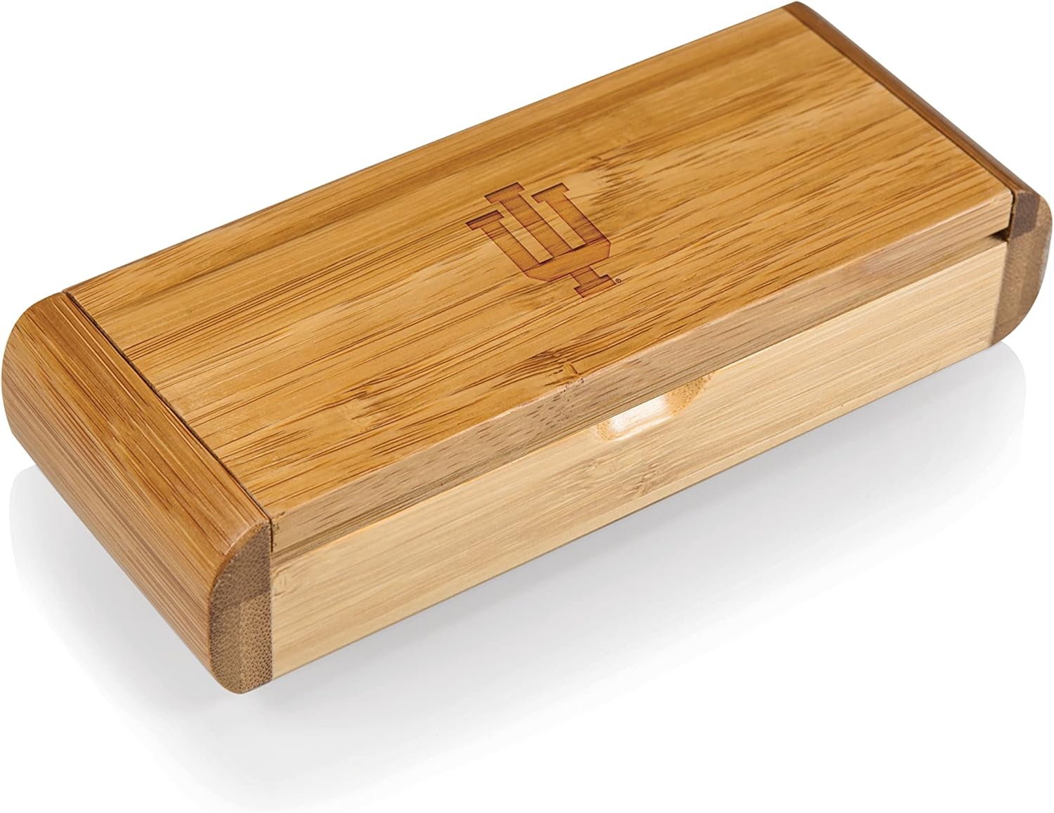 PICNIC TIME NCAA Indiana Hoosiers Elan Deluxe Corkscrew in Bamboo Box, Stainless Steel Waiter-Style Corkscrew Opener Kit, Wooden Gift Box, (Bamboo)
