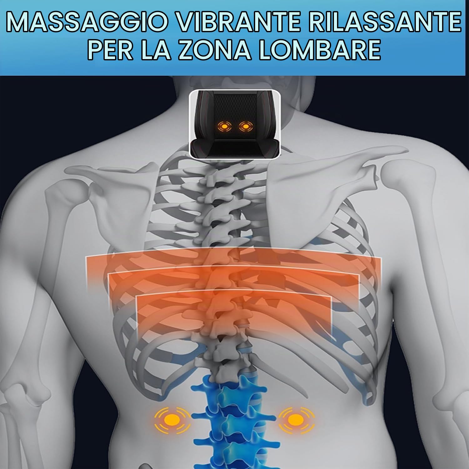 Coprisedile estivo per auto con cuscino massaggiante 3-in-1, cuscino rinfrescante ventilato per sedile auto, coprisedile per auto con raffreddamento frontale, 12V