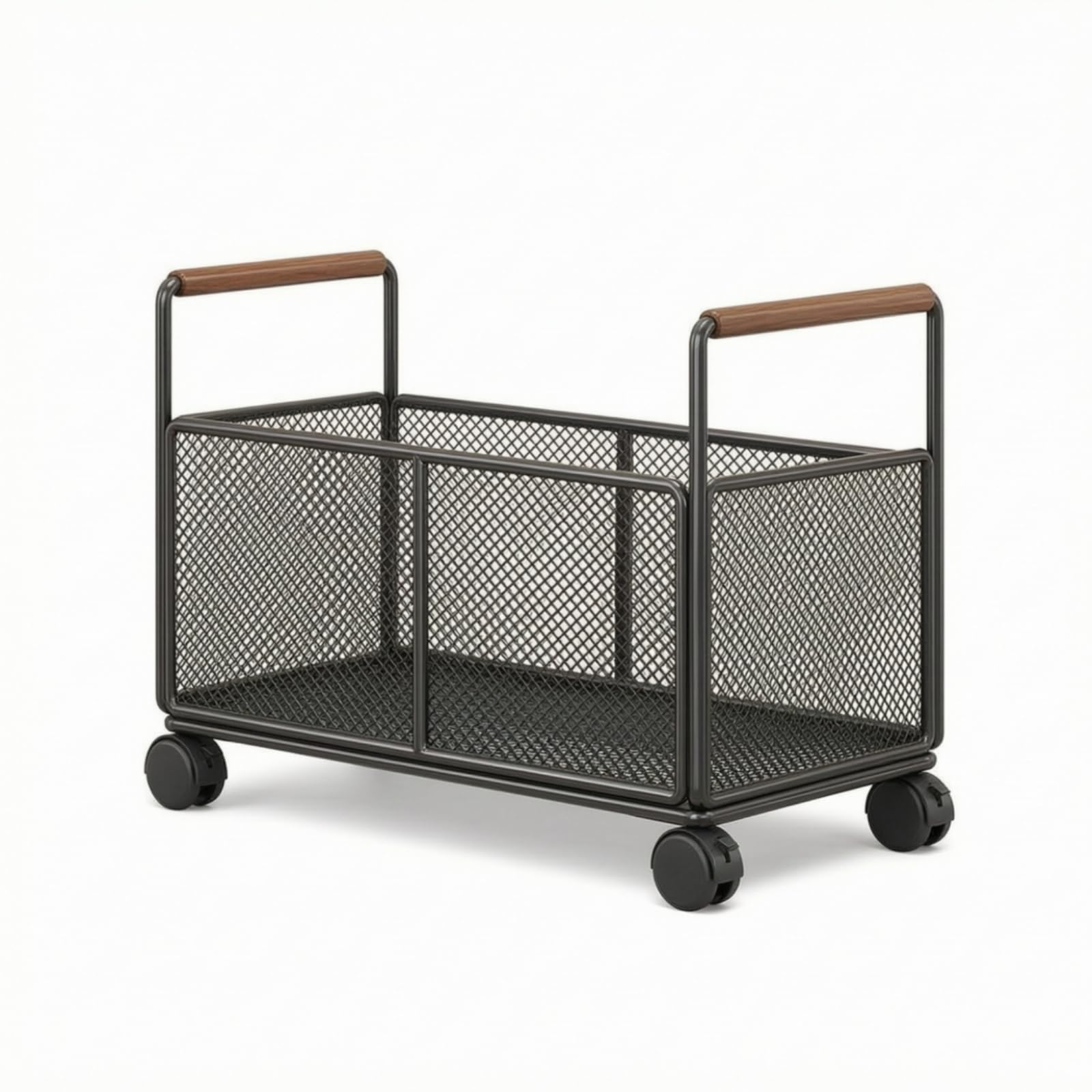 Baoblaze Carrello Portariviste Portaoggetti Libreria con Ruote Corpo Capiente Facile da Spostare tra Stanze con Fluide Telaio in, Bianco, Grande Con Ruote