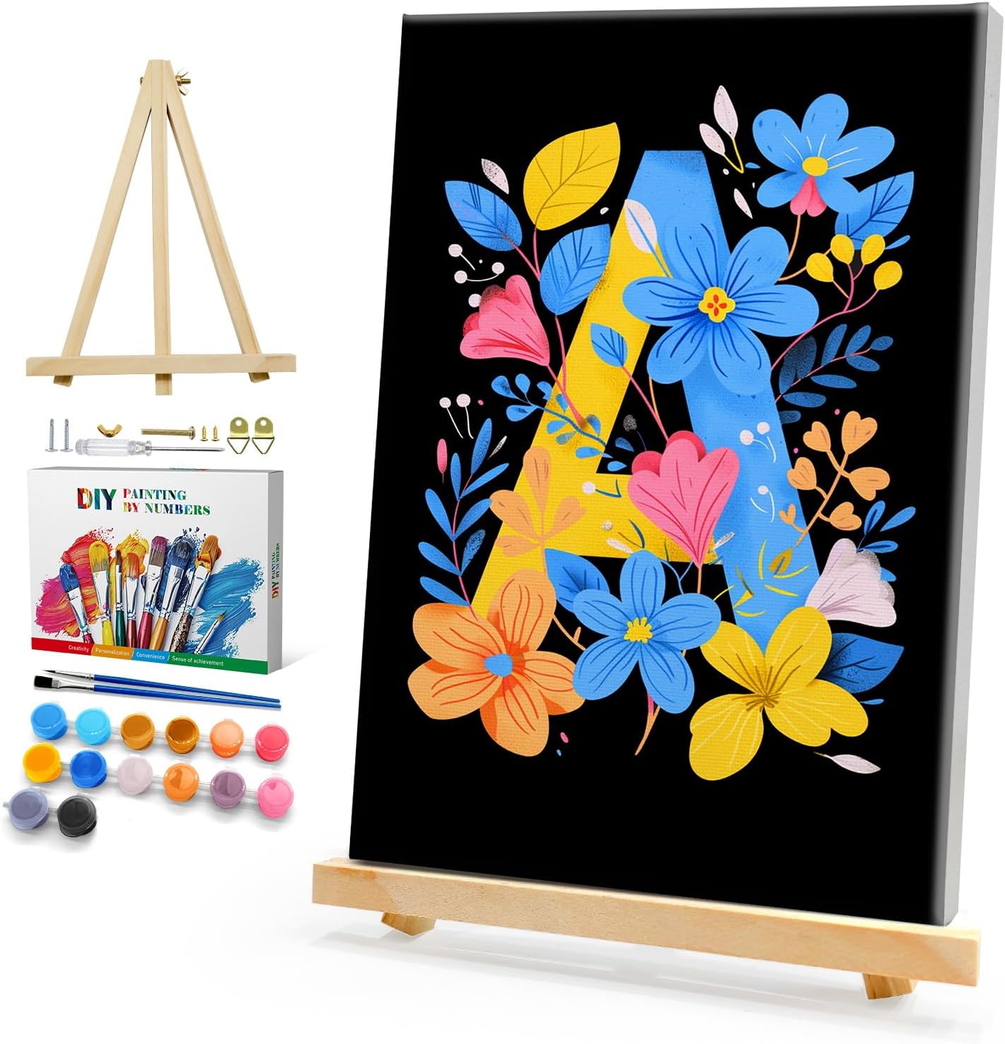 HeeBenor Easy Paint by Numbers Kit for Adults Beginner with Frame