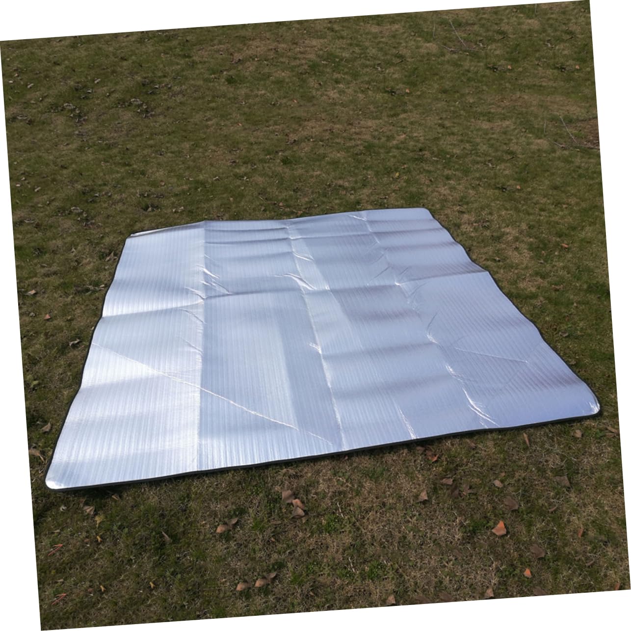 YARNOW Esterilla para Exteriores Aluminio Ligera y Plegable con Bolsa, Manta de Picnic Portátil y Cálida para Campamentos y Excursiones al Aire Libre
