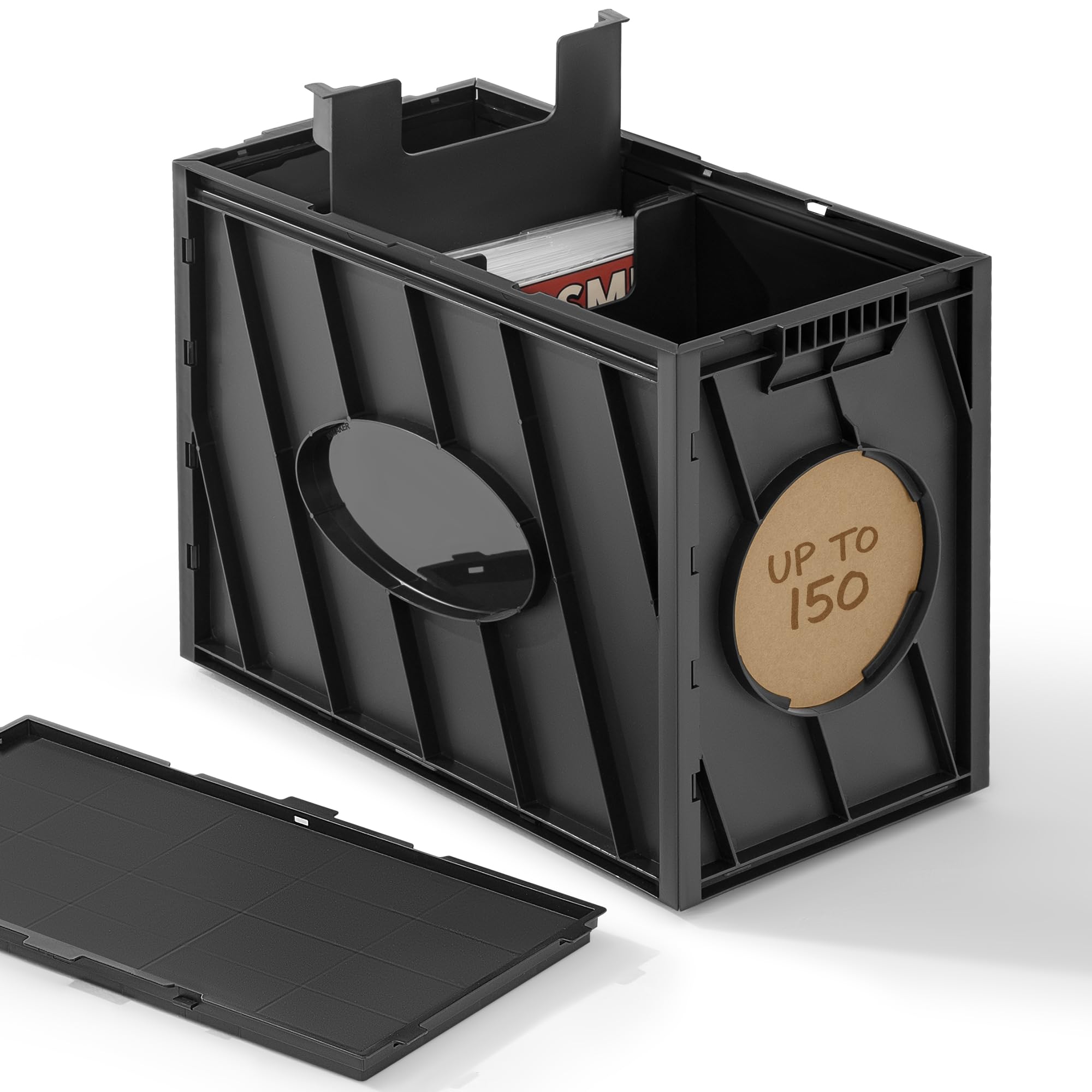 INMAKER Comic Book Storage Box, Holds Up to 150 Comics (Matte Black)