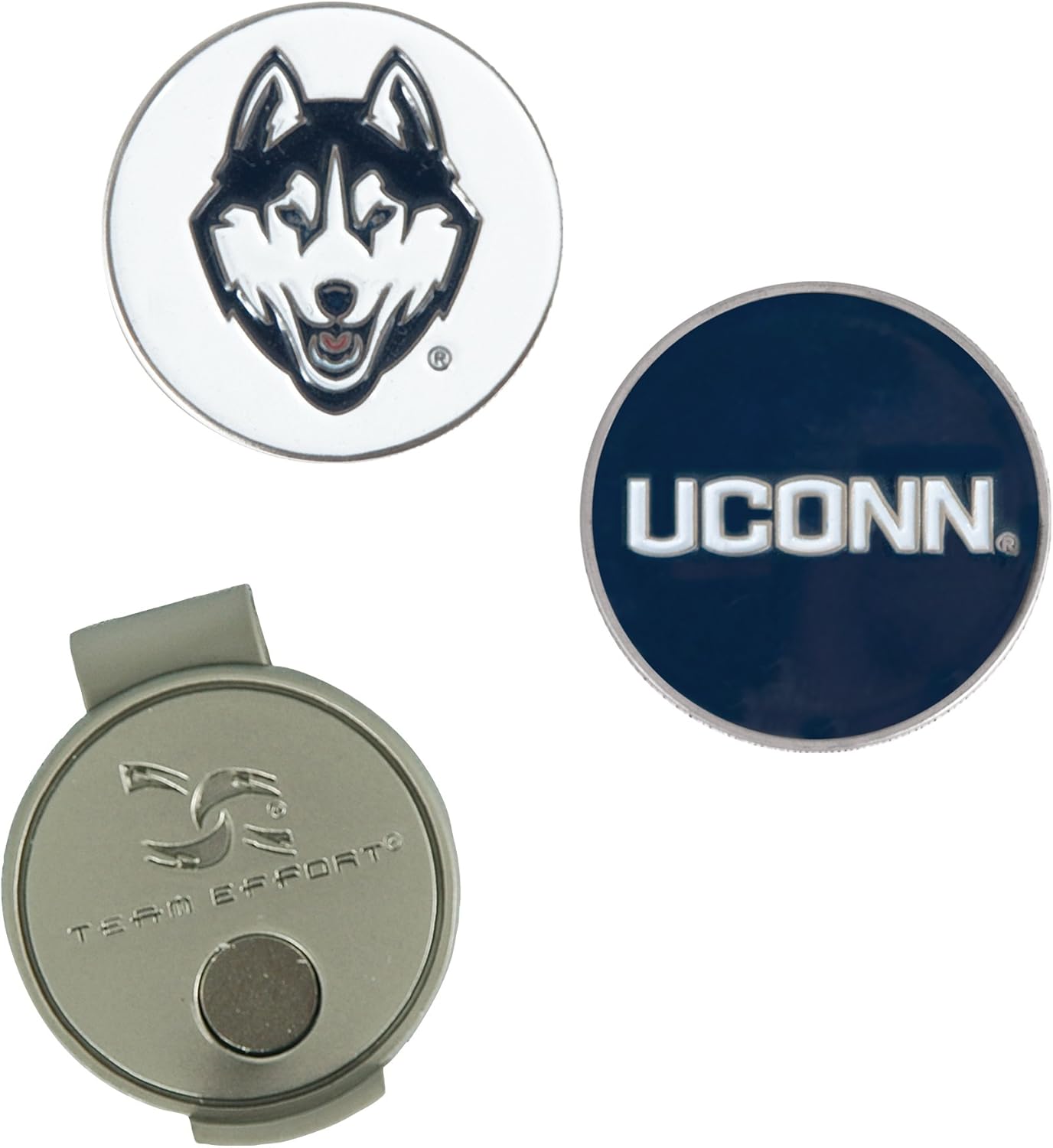 Team Effort Connecticut Huskies Hat Clip & 2 Ball Markers