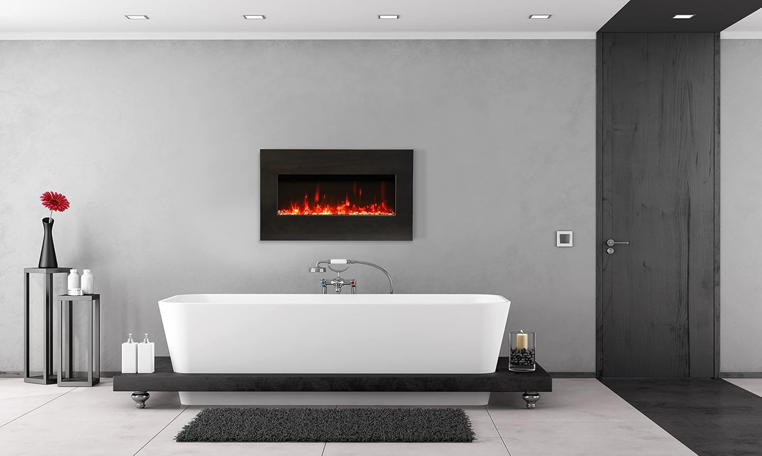 Amantii BI-30 Extraslim Indoor or Outdoor Electric Fireplace