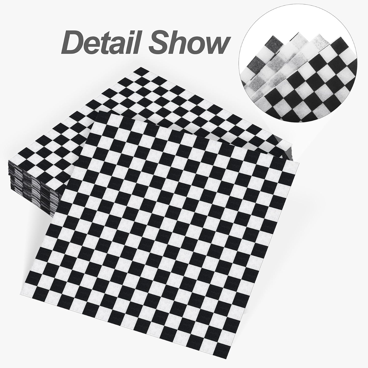 Aodaer 48 Pieces Race Car Paper Napkins Disposable Checkered Flag Napkin Racing Car Party Cocktail Dinner Napkin Set 13" x 13" Unfolded Tableware Napkins for Racing Party Supplies image 4