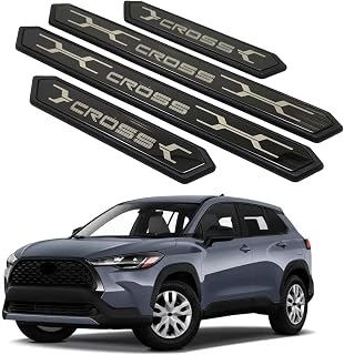Car Door Sill Scuff Protector Guard, for Toyota Corolla Cross 2022-2023 2024 2025 2026 Accessories, Plastic Door Entry Plate Trim