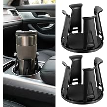 Amaxiu 2 Pcs Car Cup Holder Expander, Adjustable Cup Holder for Cars Automotive Slim Can Cupholder Insert Adapter with Self-Adhesive & Suction Cups Secure Drink Holders for Car SUV Truck