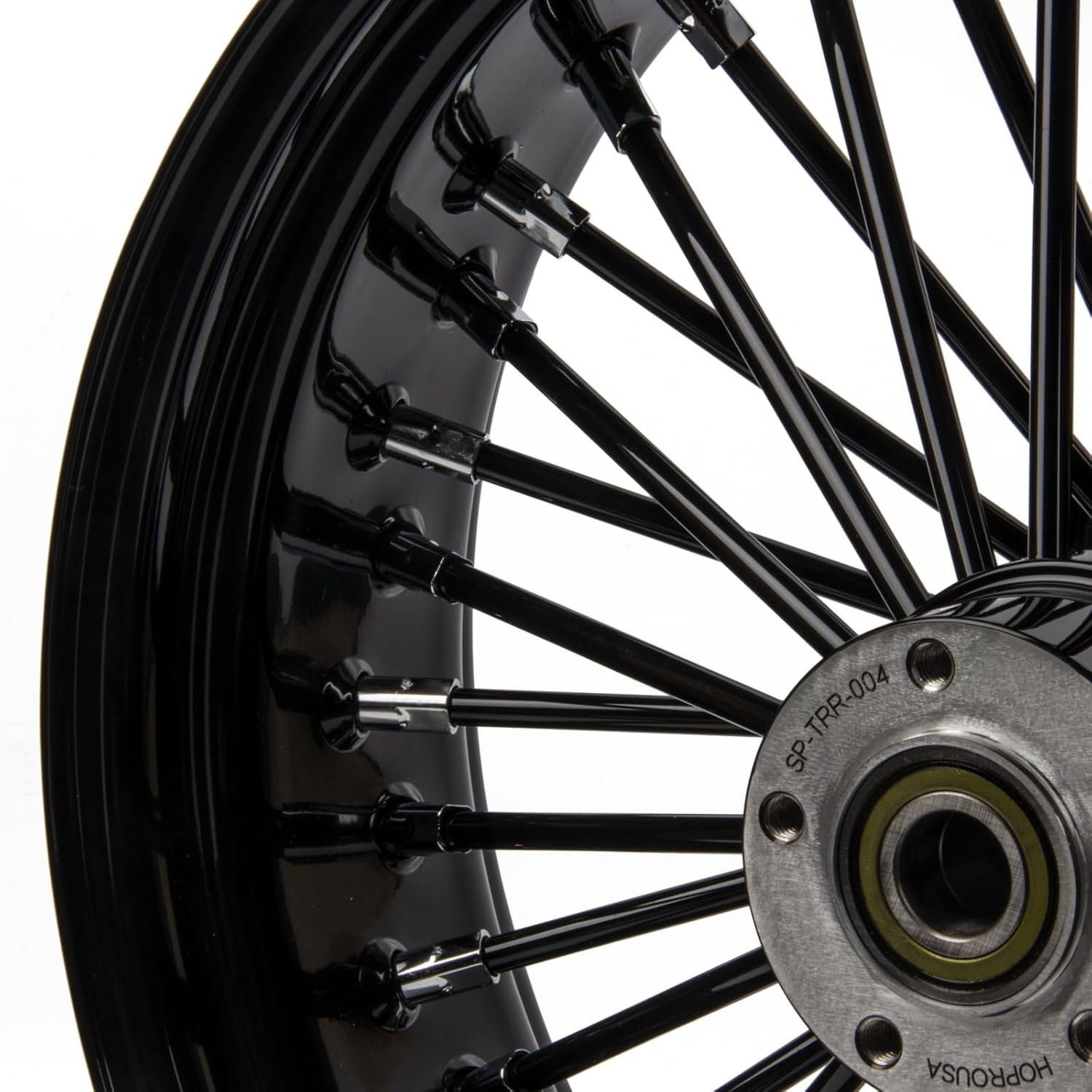 18x5.5 Rear Wheel for '09-later HD Touring Road Glide Street Glide Road King Gloss Black Spokes Tubeless Aluminum Wheel Single Disc (18x5.5 Black)