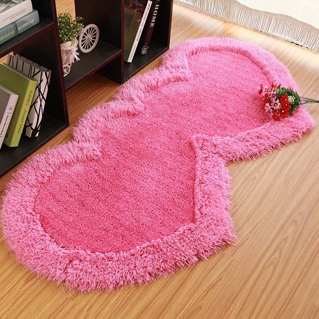 Tapis soie double épais et antidérapant de qualité supérieure pour chambre à coucher