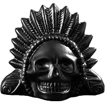 Aztec Death Whistle, 125 dB Loudest Scream Whistles 3D Screaming Whistle Terrifying Sound Screaming Aztec War Whistles, Day of the Dead Hallowmas Gifts for friend Black-Chief
