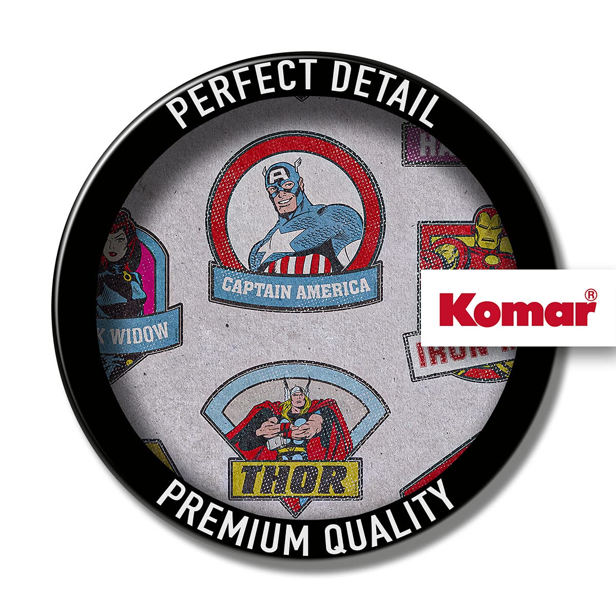 Komar Marvel Wall Sticker Avengers Badges, 50 x 70 cm (Width x Height), 10 Pieces, Decorative Stickers, Wall Stickers - Image 3