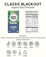 Vista 2 de Alter Eco Classic Blackout 85% cacao oscuro puro, comercio justo, orgánico, sin OGM, sin gluten (Classic Blackout)