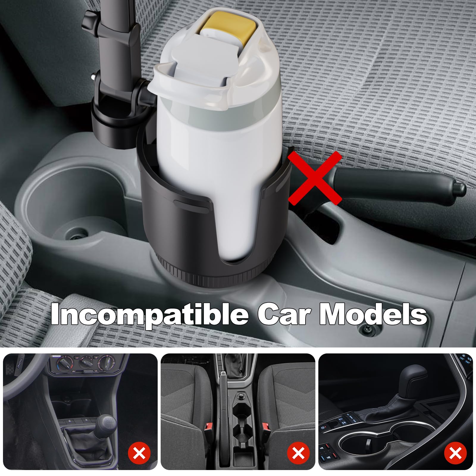 OHLPRO 2-in-1 Getränkehalter Tablethalterung für Auto