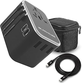 Travel Adapter, World's First 35W Dual Type C | 3 USB Ports with 3.5A Fa...