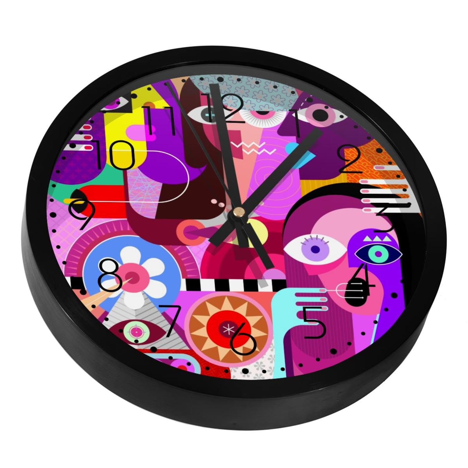 Horloge murale silencieuse à piles pour chambre salon cuisine bureau de maison