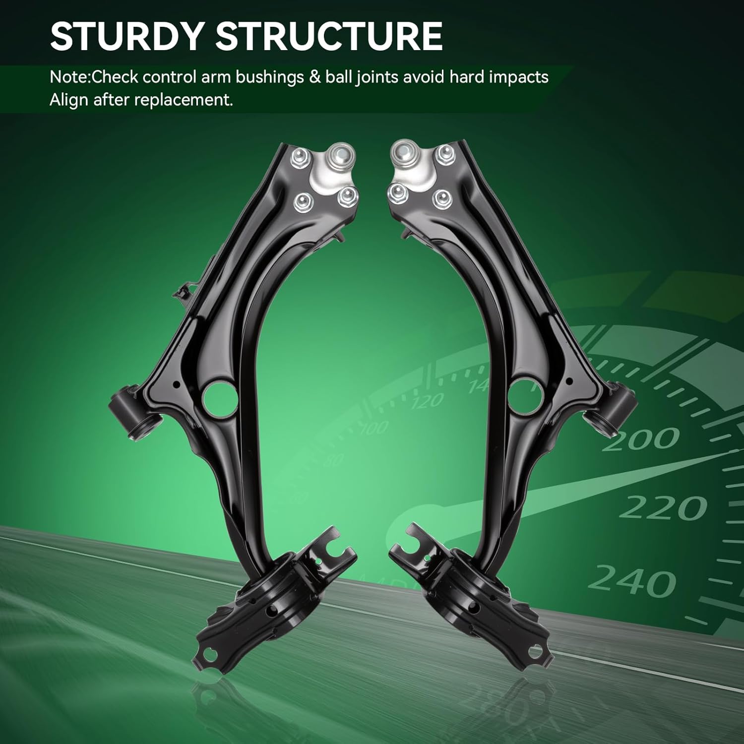 AUQDD 2Pc Suspension Front Lower Control Arm and Ball Joint Assembly Fit For 2022 2023 2024 2025 Ho-nda Civic [Not Fit Type R] (Replace # 51360-T24-T10 51350-T24-T10 51360T20A00 51350T20A00)