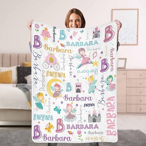 Miniatura 109 de Artsadd Personalized Baby Blanket for Girls Boys, Custom Baby Blankets with Name Customized Throw Blanket for Kids Newborn Baby Shower Birthday Gifts