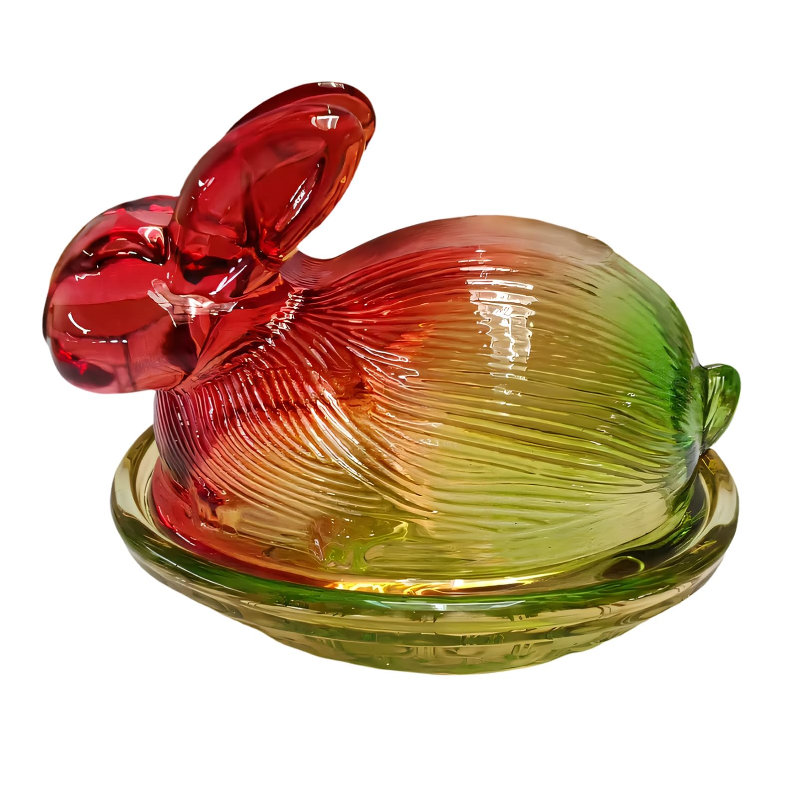 Piceioep Animal Candy Storing Box Glass Container Jar for Sweet Storage and Tabletop Decoration Artistic Ornament Elegant Glass Storage Jar