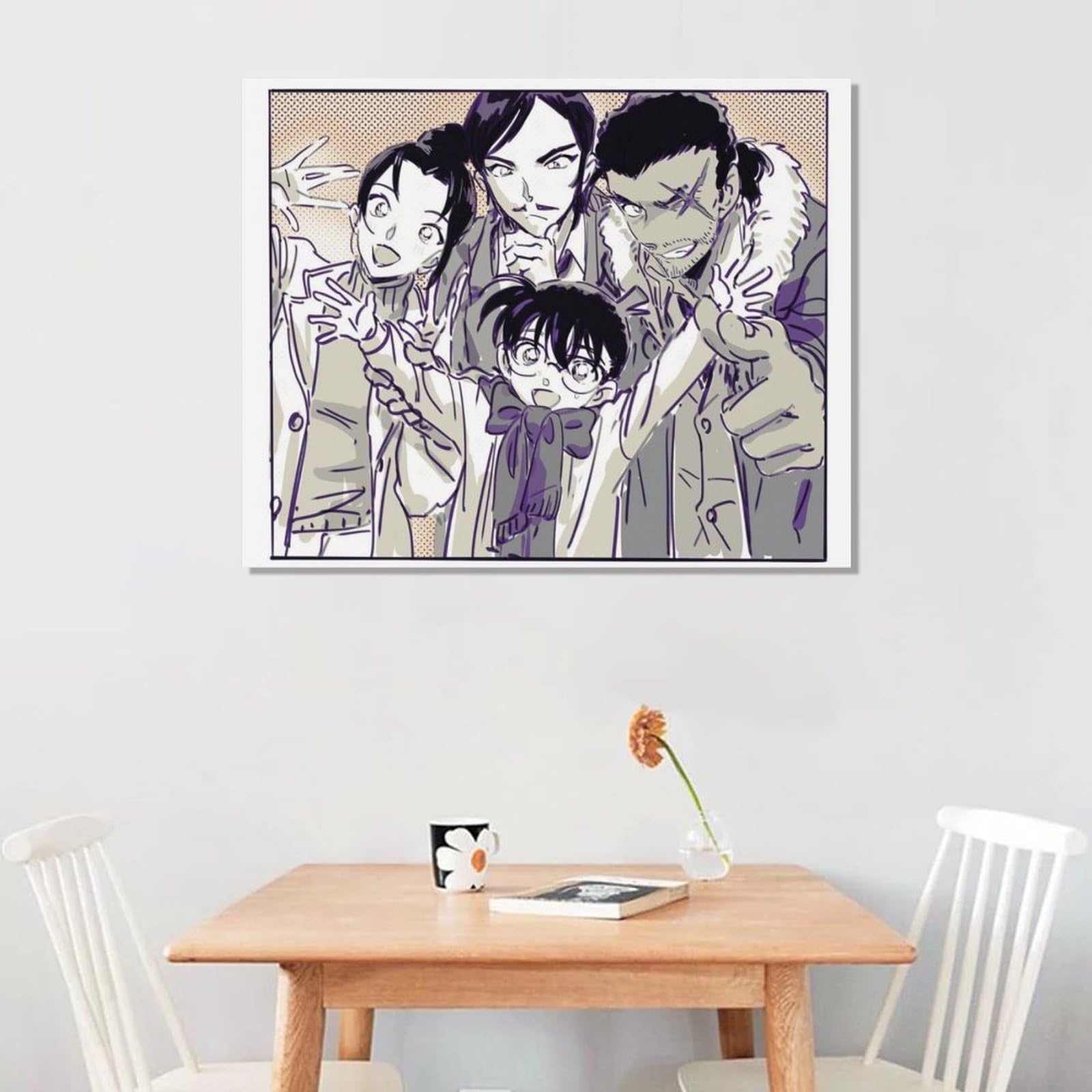 Amazon.co.jp: コナン 絵画 ポスター アートパネル 名探偵コナン 隻眼