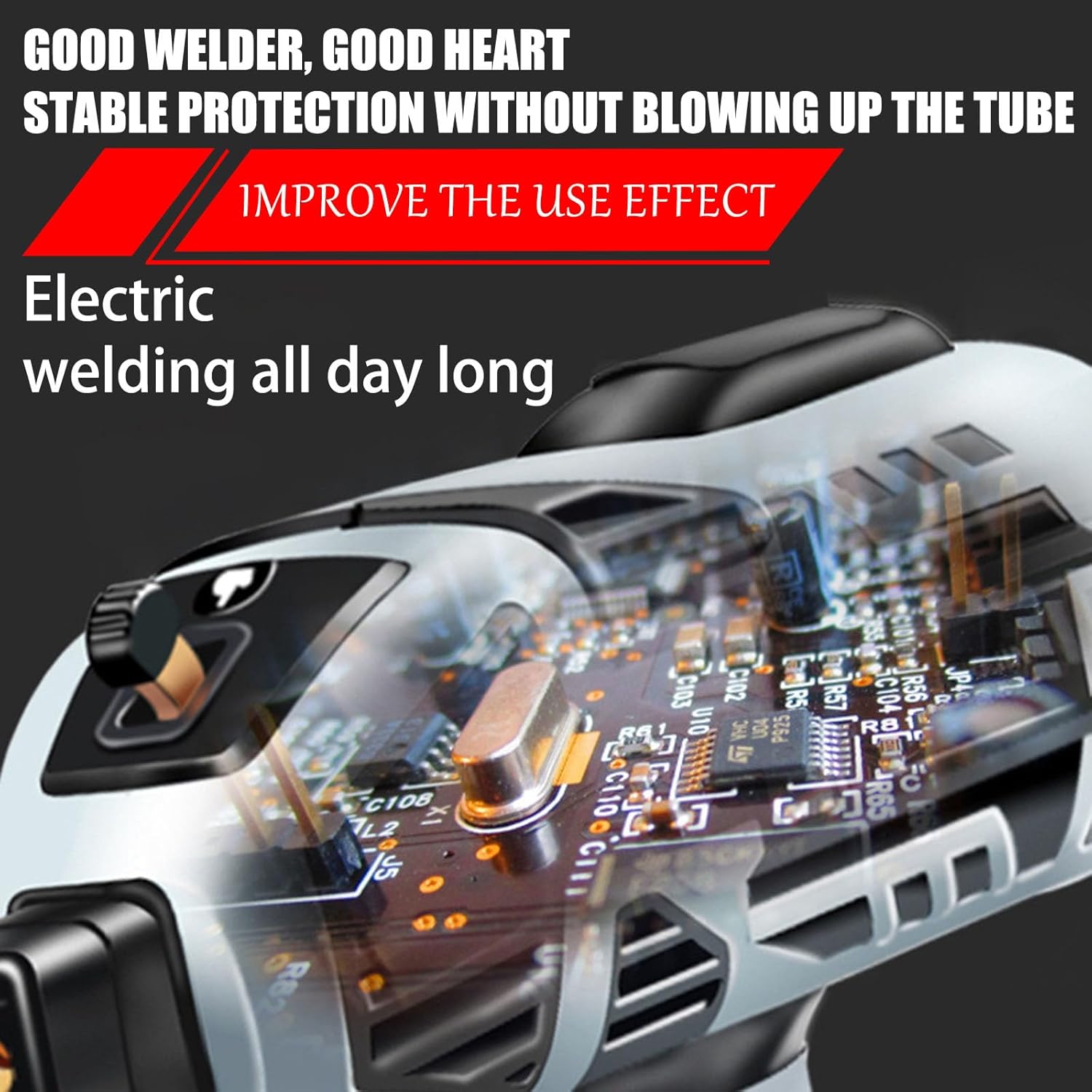 Saker Portable Welding Machine, 6 Gears 20-120a, for 1/16-1/8 Welding Rods, Sakerplus Handheld Welder (Green)