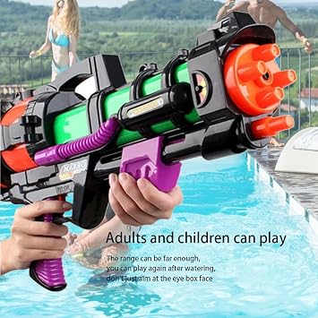 Water Gun, Super Strong Distance, Water Gun Battle, Water Gun, Splatoon, Pump Type, Strongest Pressurized, Water Play Toy, Water Gun, For Adults, Swimming at the Beach, Pool, River, Camping, BBQ, Bath, Water Shot Shot, Kids, Children's Party, Summer Vacation, Summer Festival, Summer Classic