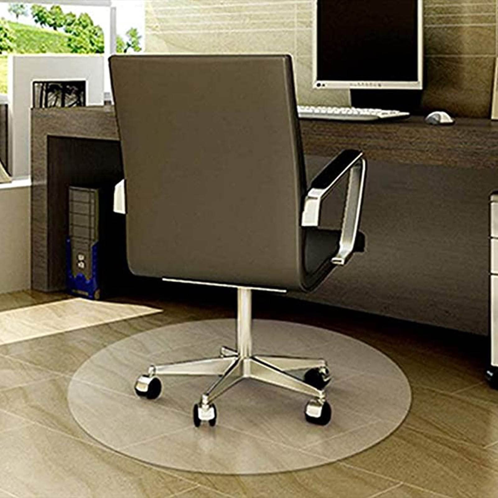 DXZ-Design Round Clear Floor Protection Pad, PVC Plastic Protector for Home Office Children's Bedroom, 2mm Thick Transparent Chair Office Mat (Size : Diameter 60cm)