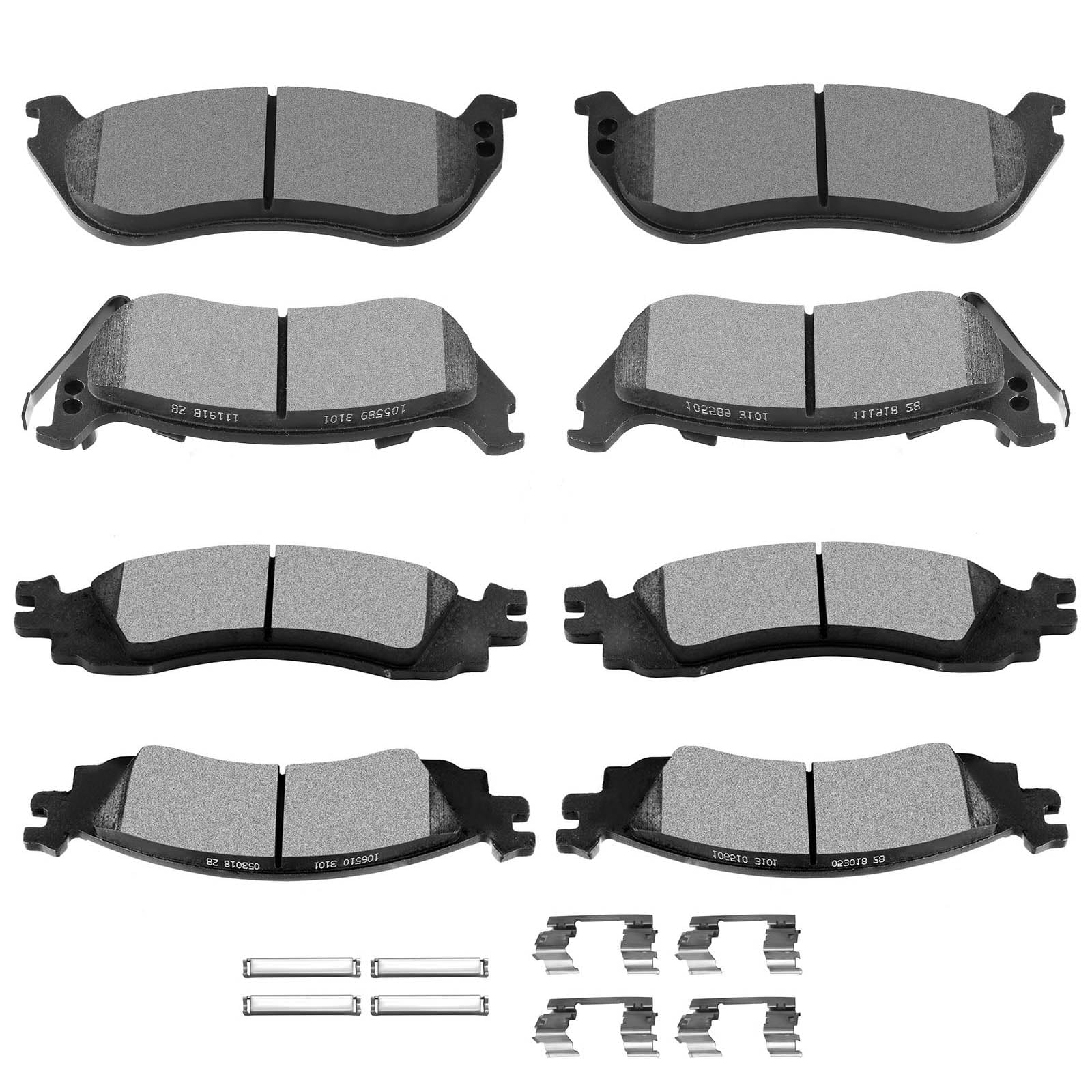 SCITOO Front &amp; Rear Semi-Metal Brake Pad Sets D1158 D1109 2006-2010 For FORD For EXPLORER,2007-2010 For EXPLORER SPORT TRAC,2006-2010 For MERCURY For MOUNTAINEER