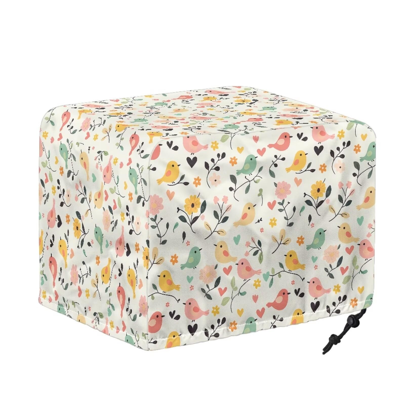 Cubierta de tostadora floral de pájaros 2 rebanadas para hacer pan, cubierta protectora para horno tostadora de cocina, cubierta para electrodomésticos pequeños, cubierta de tostadora 5