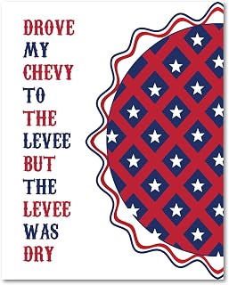 American Pie by Don MacLean - Lyrics Inspired Artwork - Abstract Poster Illustration - Classic Rock Music Quote Print