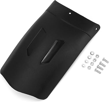 Motorcycle Fender Extender Universal Front Mudguard Extension, Black Plastic Wheel Splash Guard Cover, Tire Hugger Flap, 16cm Arc Length Replacement for Dirt Bike, Ebike Accessories