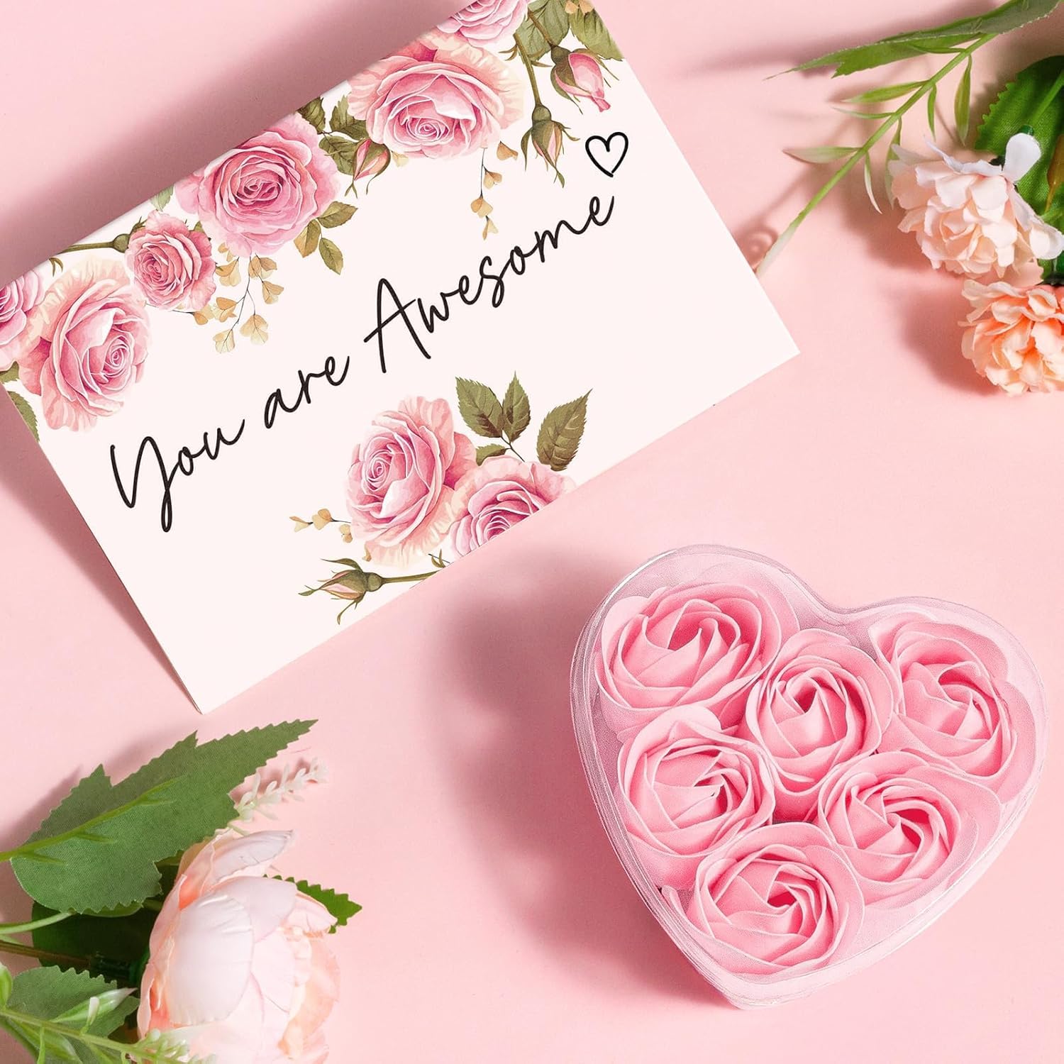 Birthday Gifts for Women Self Care Get Well Soon Gifts, Rose Relaxing Spa Gift Box Care Package Basket w/ Luxury Flannel Blanket 40 oz Tumbler, Valentines Day Gift for Her Wife Girlfriend Mom Sister - Image 8