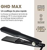 ghd - Lisseur cheveux ghd max - Fer à lisser professionnel (Noir) - Plaques larges - Lissage 2x plus rapide, sans chaleur extrême, cheveux 80% plus brillants - Idéal cheveux longs, épais et/ou bouclés - 3