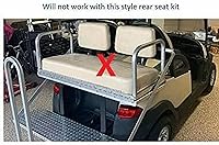 Vista 8 de Huskey - 4 fundas de asiento delantero/trasero para carrito de golf EZGO TXT 2014+, Valor Gas y modelos eléctricos, panel de inserción plisado negro