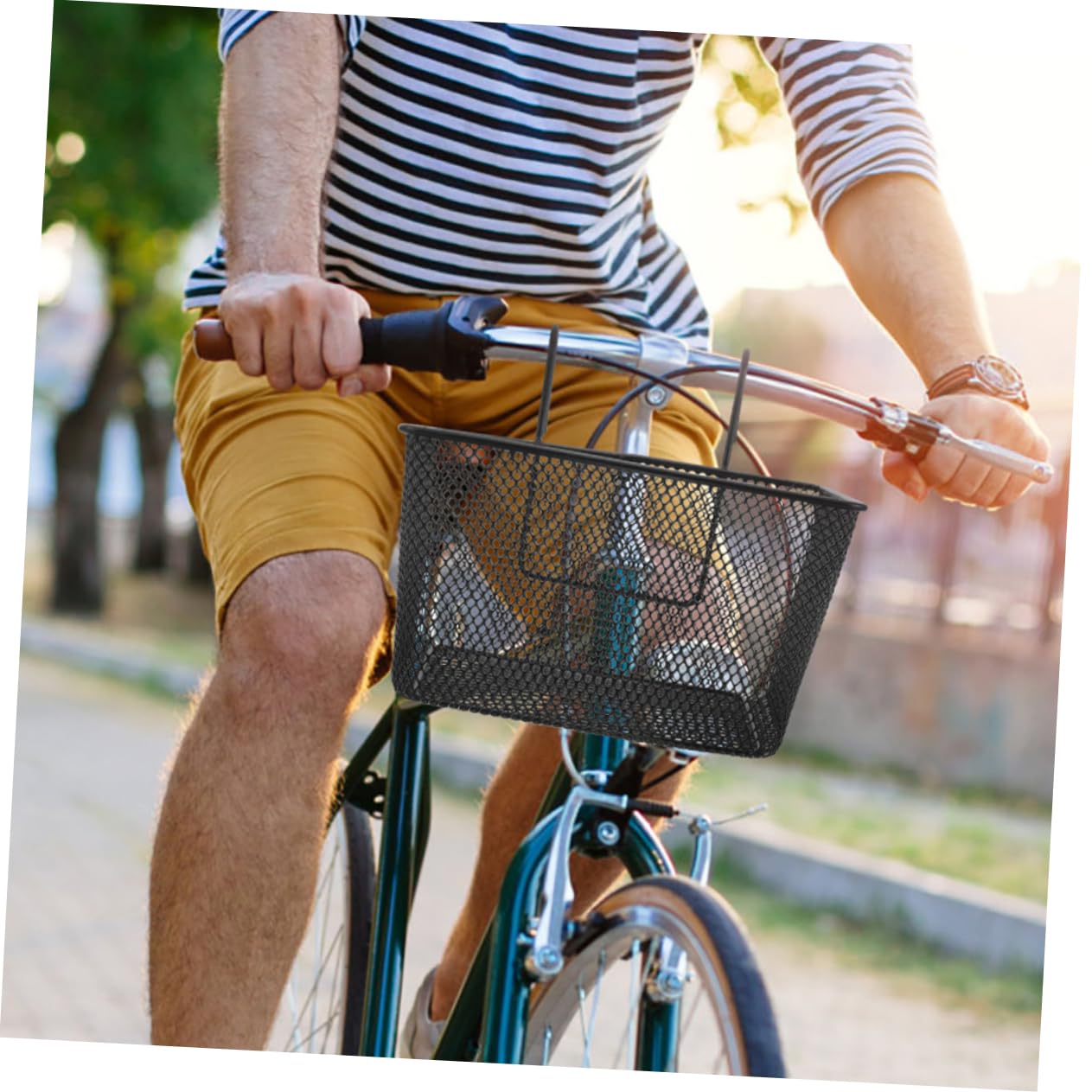 Sosoport 2piezas Cesta Delantera Bicicleta Eléctrica Resistente para Patinete Decorativa