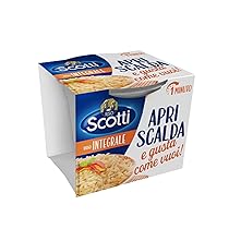 Riso Scotti, Apri Scalda e Gusta Integrale, Cup di Riso Italiano Monoporzione, Pronto in 1 Minuto, 200g