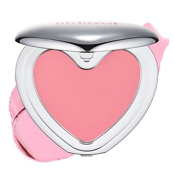 lilybyred Luv Beam Cheek Mousse | Heart-Shaped Korean Cream Blush, Airy Soft-Matte Texture, Soft-Focus & Pore-Blurring Finish, Seamless Buildable, Natural Flush, 0.13 oz. 07 Strawberry Yogurt Mousse