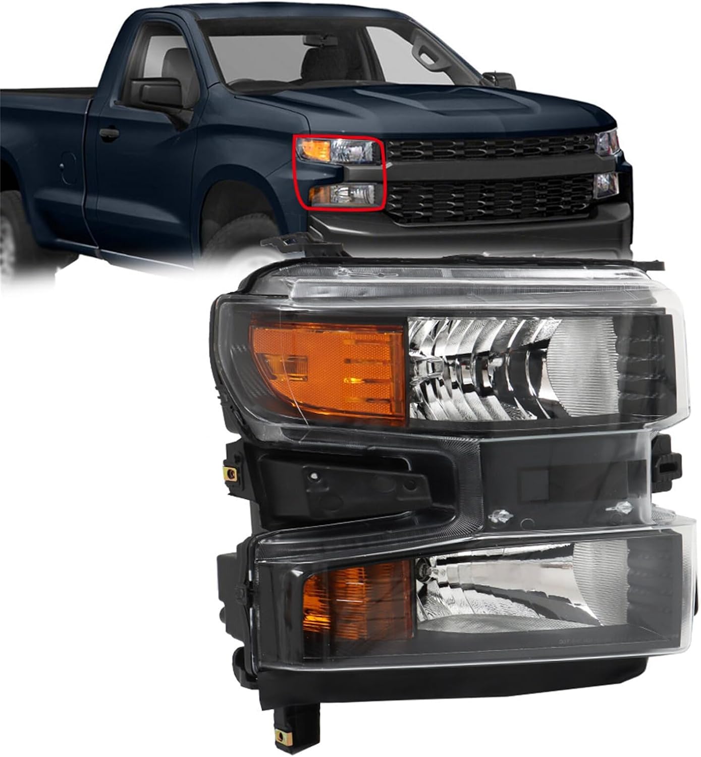 84621849 Headlight Assembly Replacement for Silverado 2019 2020 2021 Headlamp Right Side