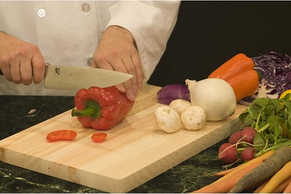 Shun Shun Classic 8" Chef's Knife in use