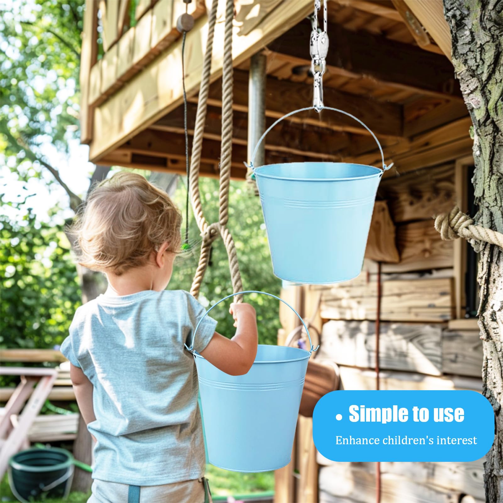 Kit Poulie Pour Enfants - 13 Pièces Pour Cabane Dans Les Arbres Et Jeux Extérieurs